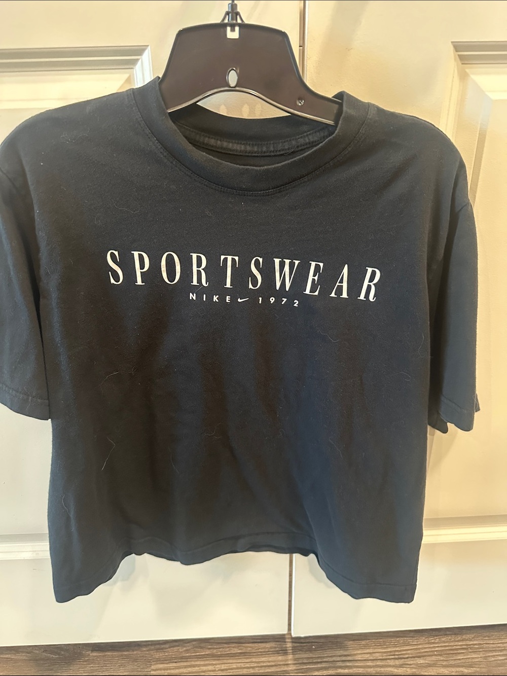 Nike Black Tee with White Sportswear Logo